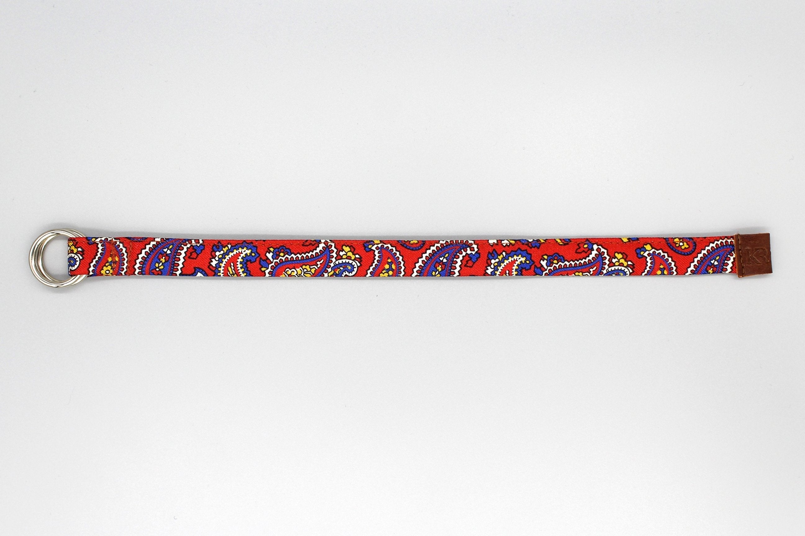 Seidenarmband Paisley Dragon mit silberfarbenem Ring von KRAGÜ