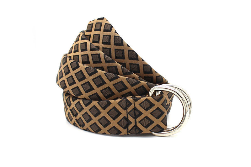 KRAGÜ BAROQUE HAZELNUT - KRAGÜ GÜRTEL AUS SEIDE MIT SILBERNER GÜRTELSCHNALLE. DAS MODISCHE ACCESSOIRE. AUFFÄLLIG, STYLISCH UND MODERN.