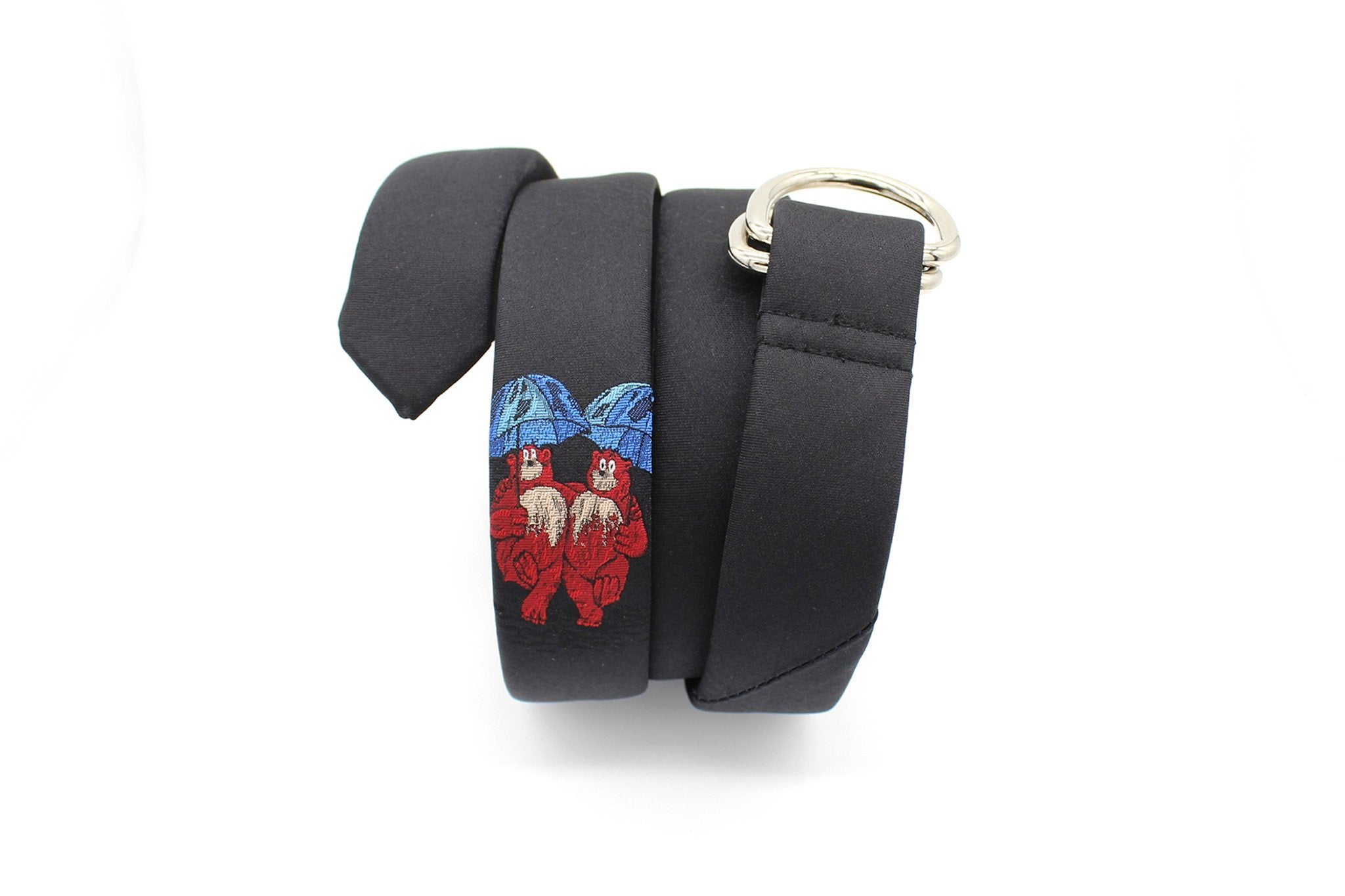 KRAGÜ BEARS RAIN FUN - KRAGÜ GÜRTEL AUS SEIDE MIT SILBERNER GÜRTELSCHNALLE. DAS MODISCHE ACCESSOIRE. AUFFÄLLIG, STYLISCH UND MODERN.