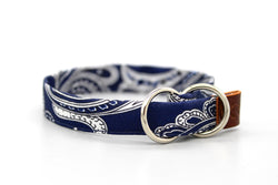 KRAGÜ BRACELET BLUE PAISLEY - SILVER - KRAGÜ ARMBAND UNISEX ARMBAND. MODERNES UND STYLISCHEN SEIDENARMBAND