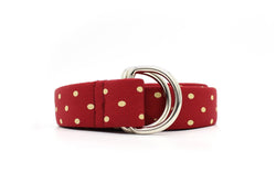 KRAGÜ DOTS SPRING RED - KRAGÜ GÜRTEL AUS SEIDE MIT SILBERNER GÜRTELSCHNALLE. DAS MODISCHE ACCESSOIRE. AUFFÄLLIG, STYLISCH UND MODERN.