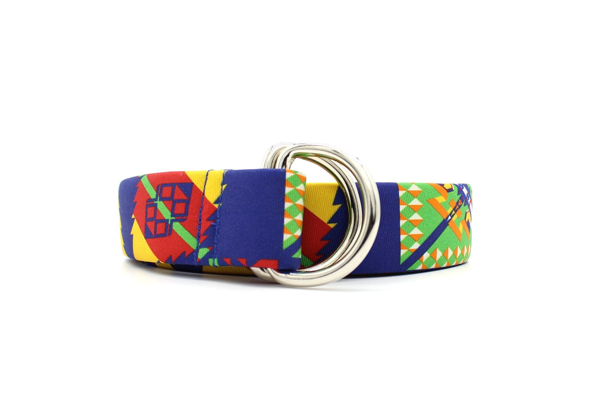 KRAGÜ ETHNO RETRO BLUE - KRAGÜ GÜRTEL AUS SEIDE MIT SILBERNER GÜRTELSCHNALLE. DAS MODISCHE ACCESSOIRE. AUFFÄLLIG, STYLISCH UND MODERN.