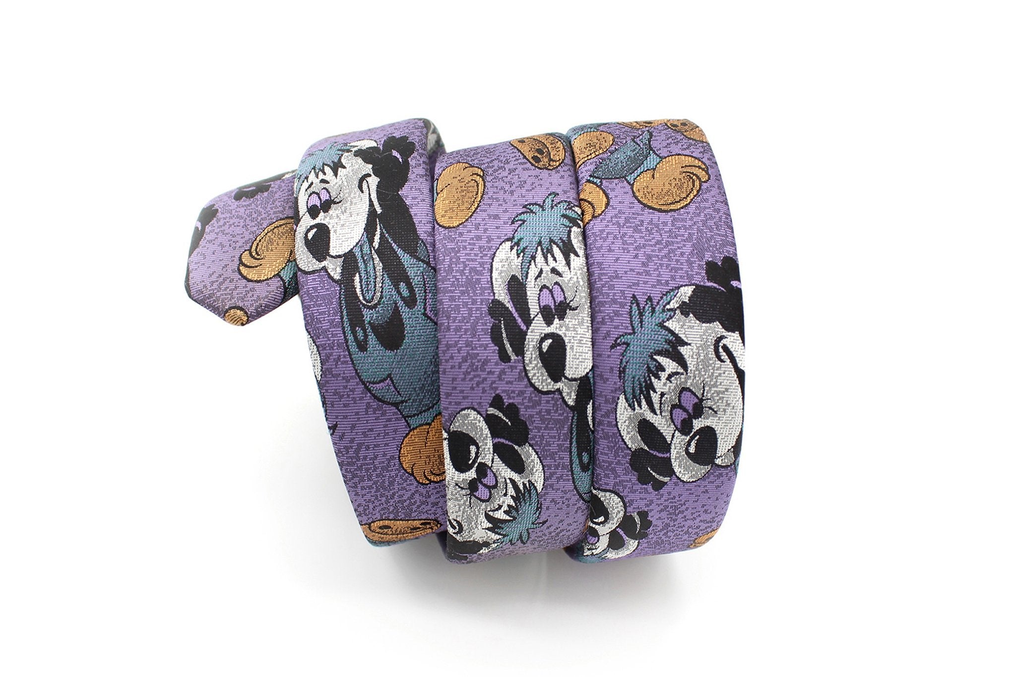 KRAGÜ FUNNY DOG CARTOON - KRAGÜ GÜRTEL AUS SEIDE MIT SILBERNER GÜRTELSCHNALLE. DAS MODISCHE ACCESSOIRE. AUFFÄLLIG, STYLISCH UND MODERN.