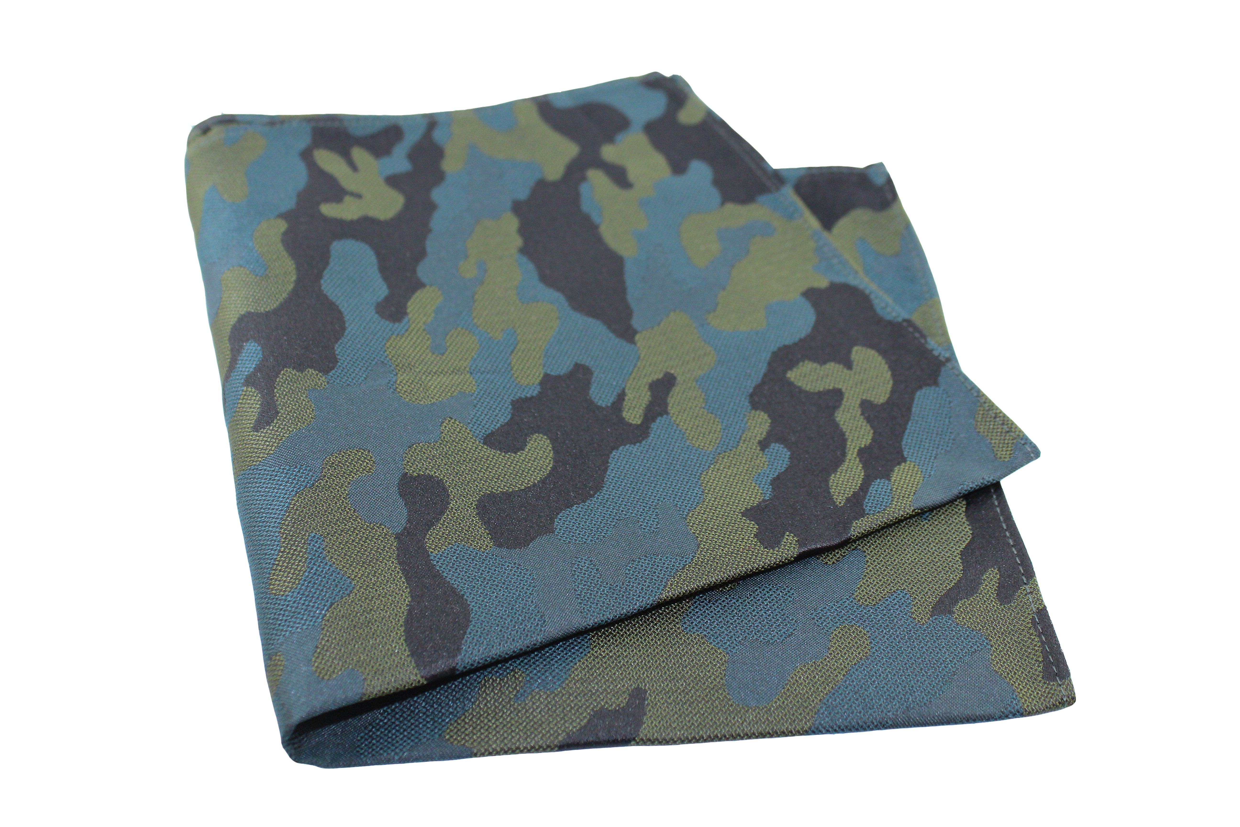 KRAGÜ POCKET SQUARE CAMOUFLAGE GREEN - KRAGÜ EINSTECKTUCH
