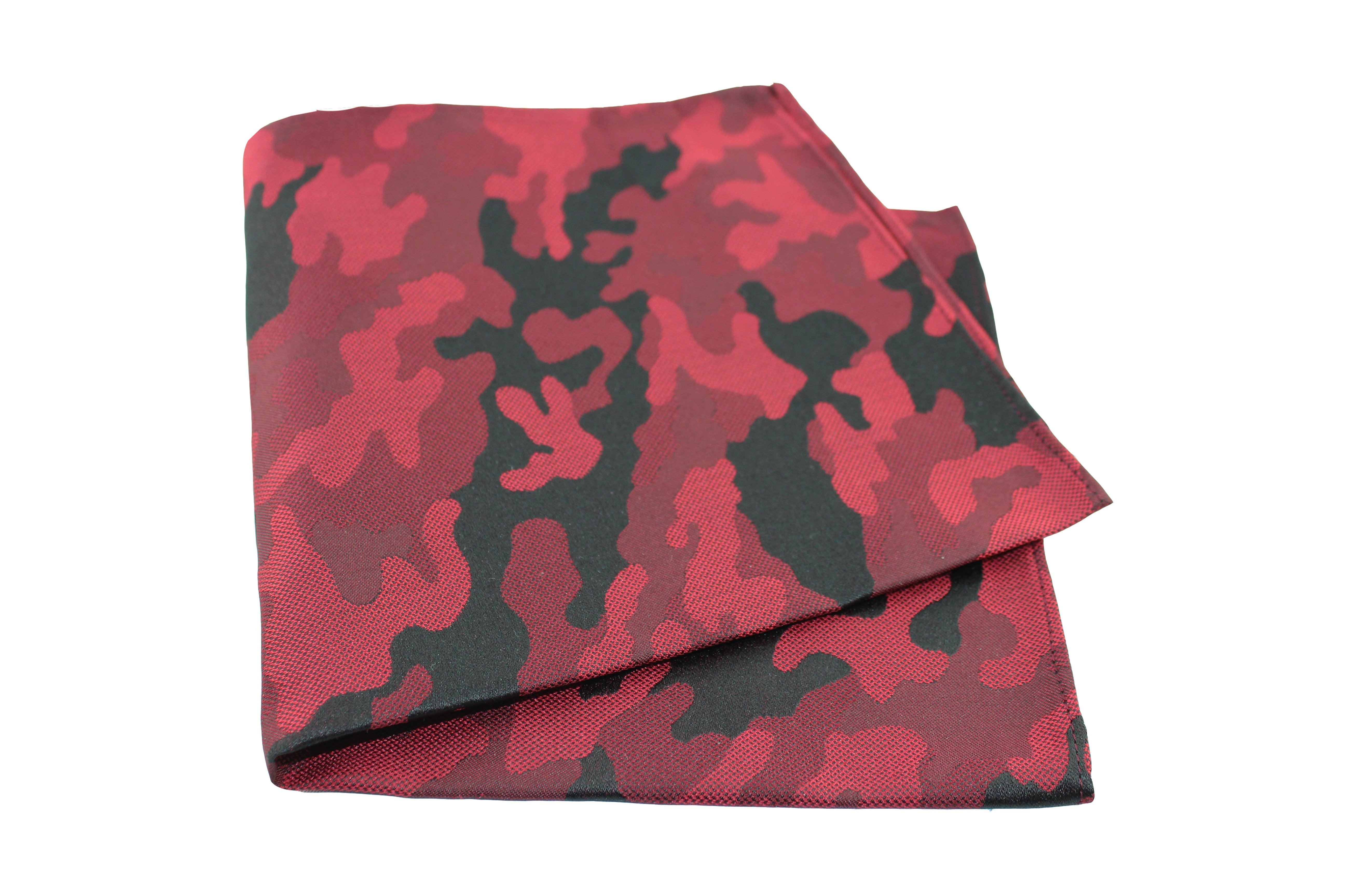KRAGÜ POCKET SQUARE CAMOUFLAGE RED - KRAGÜ EINSTECKTUCH