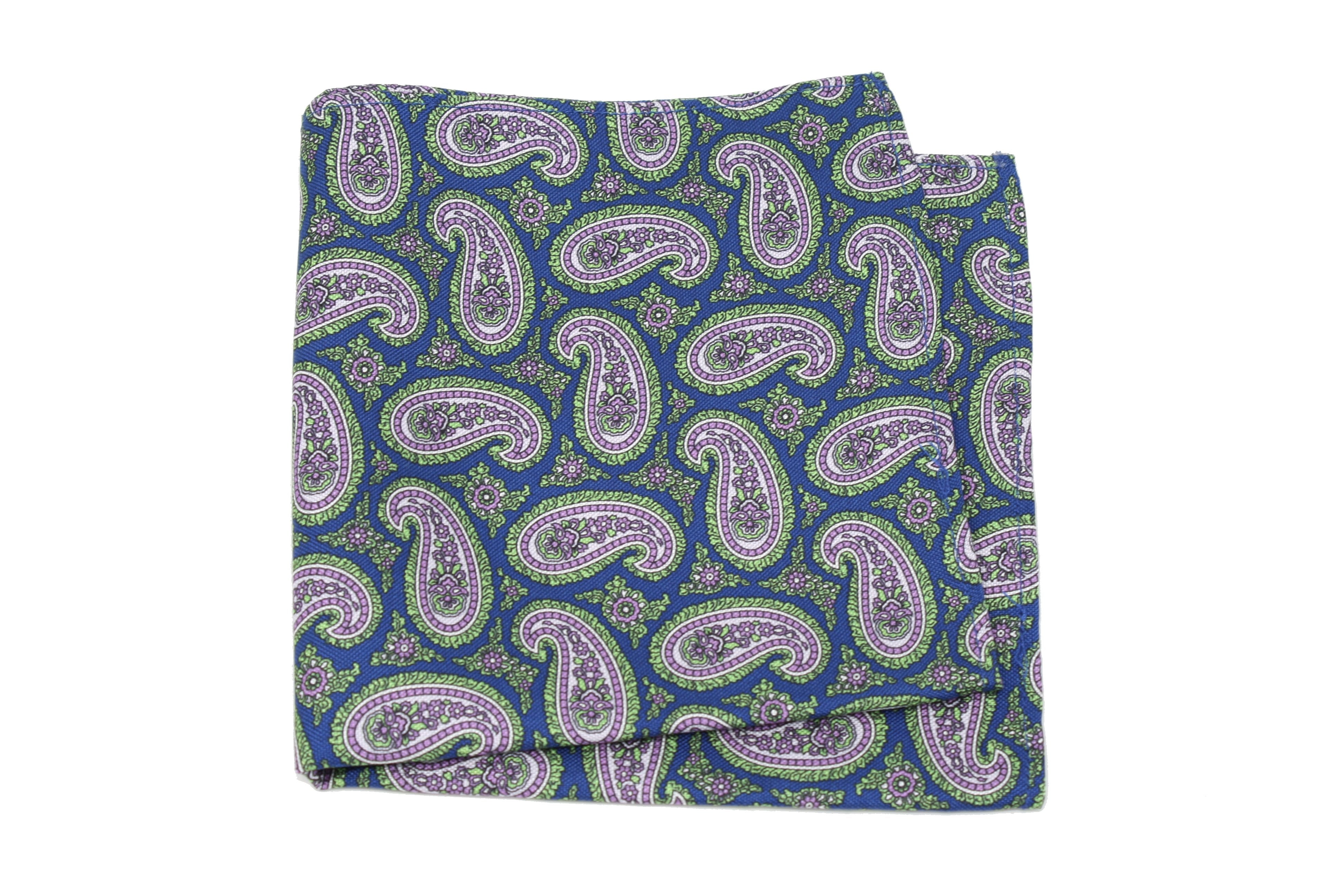 KRAGÜ POCKET SQUARE PAISLEY PURPLE RAIN - KRAGÜ EINSTECKTUCH